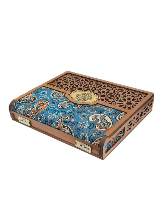 Joza Box L163TB - Wooden Storage Box - Gift Box - Nuts and Sweets Serving Box - Traditional Handcrafted Rectangle Wooden Platter - Food Storage Container, Movable Partition - 18x22x4cm - For Nuts, Dried Fruit, Snacks etc.  - Image 1