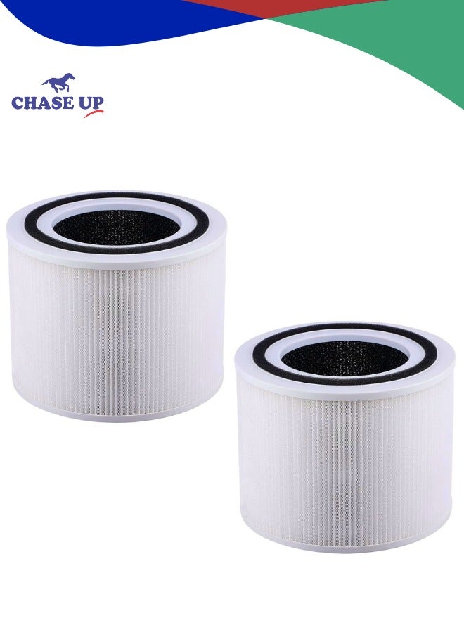 تشيس اب فلتر تنقية الهواء : عبوة من قطعتين 3 في 1 فلتر بديل H13 True HEPA والكربون النشط متوافق مع فلتر تنقية الهواء - Image 1