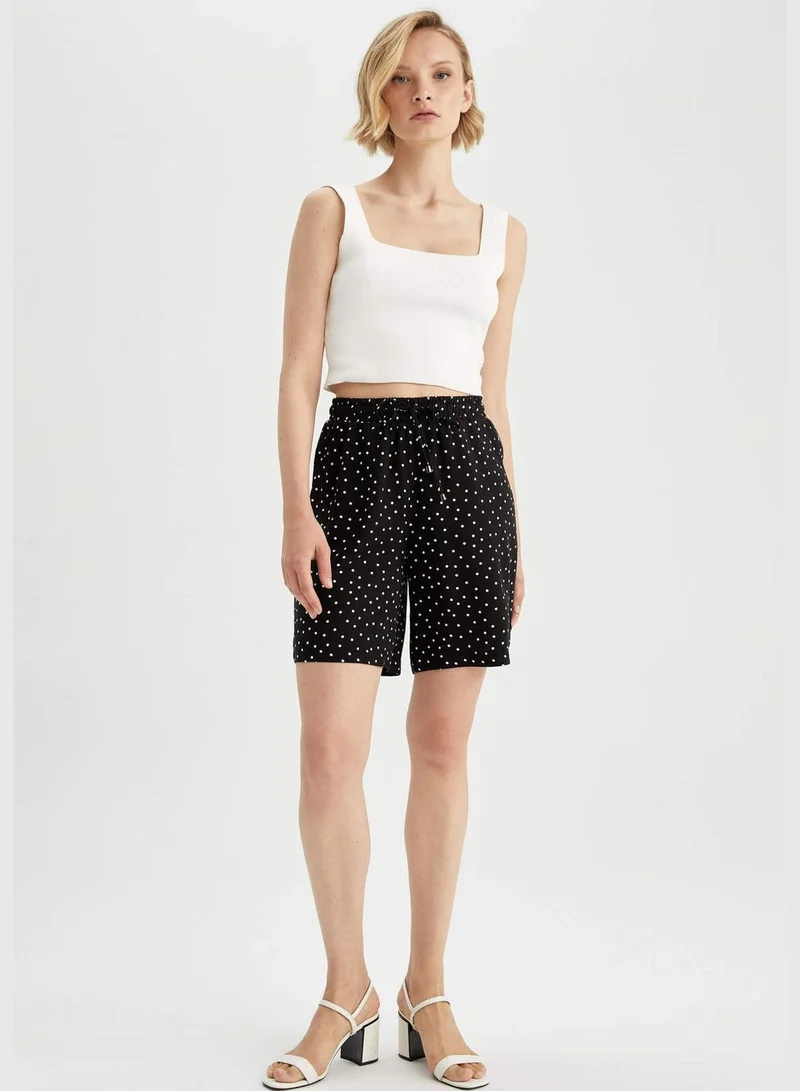 DeFacto Patterned Drawstring Bermuda Shorts