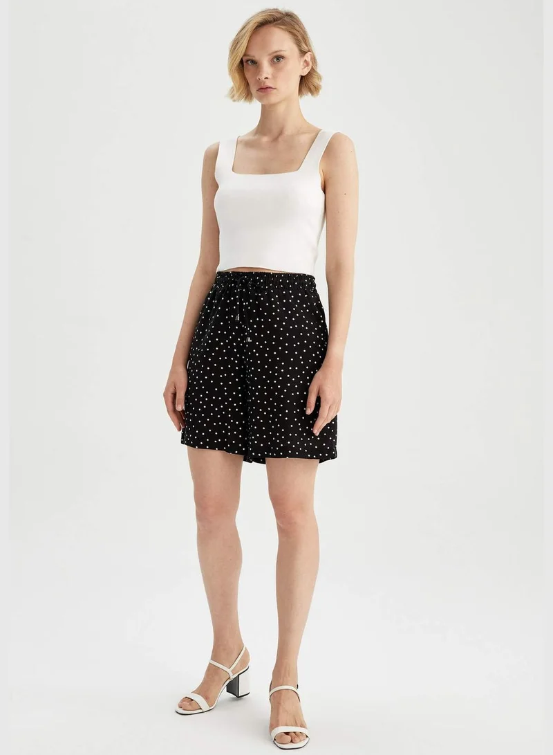 DeFacto Patterned Drawstring Bermuda Shorts