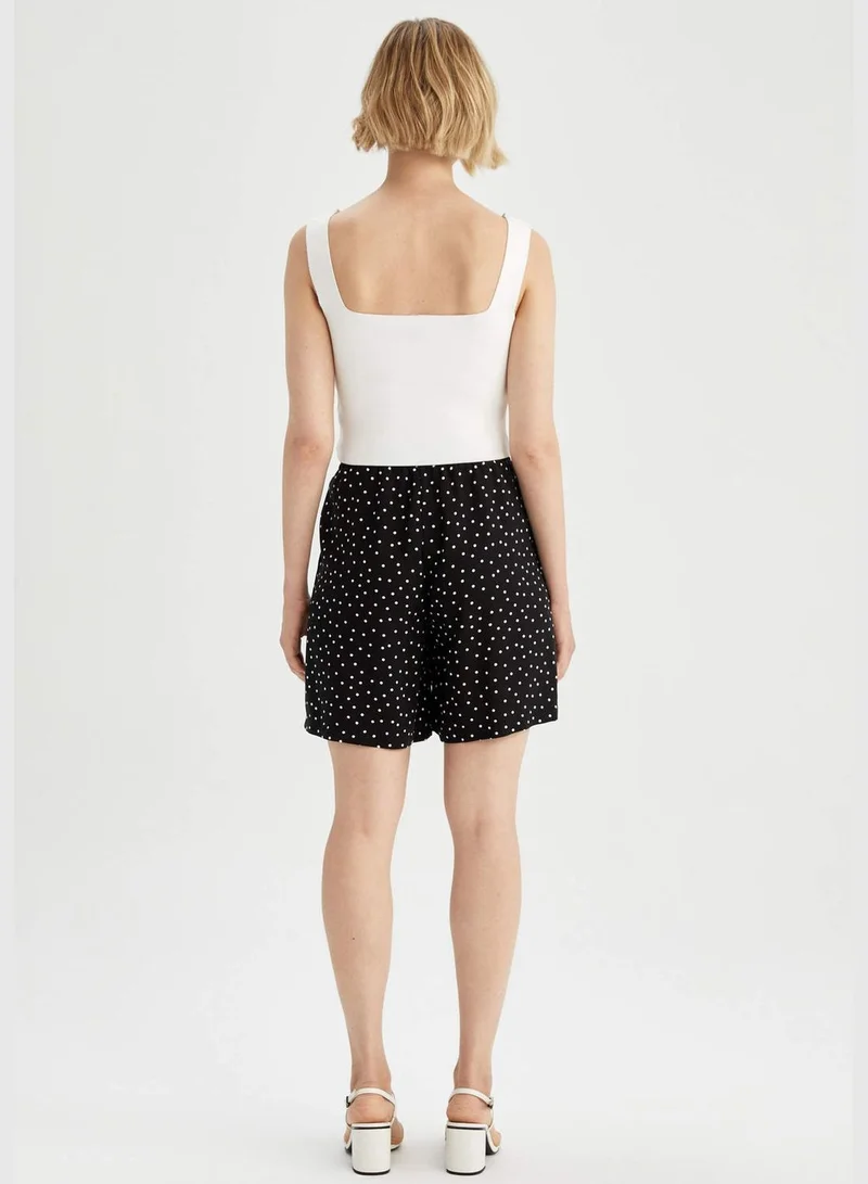DeFacto Patterned Drawstring Bermuda Shorts
