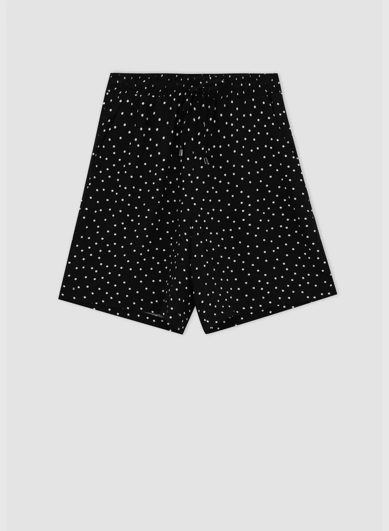 DeFacto Patterned Drawstring Bermuda Shorts