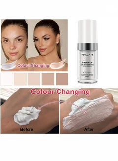 TLM Colour Changing Foundation for Different Skin Tone, Foundation Makeup Base Nude Face Liquid Full Coverage Concealer, TLM Concealer Cover Cream-30ML  - Image 4