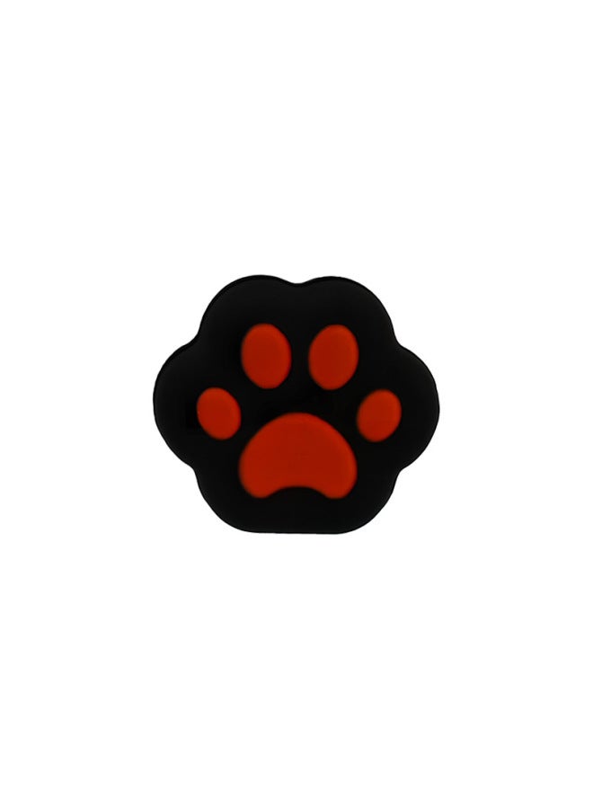 AMOGMO Special-shaped Cat Claw Rocker Cap For Switch Handle Silicone Non-slip Game Rocker Protection Cap-Product Color:Red Cat Claws On Black Background (1000 Per Pack)  - Image 1