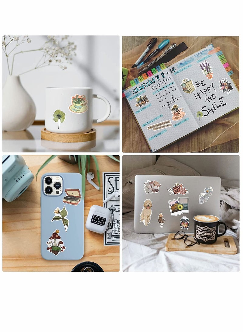 Y&D Vintage Stickers, 50Pcs Cute Cottagecore Scrapbooking Stickers Aesthetic Retro Journaling Supplies Kit, Waterproof Vinyl Decals for Planner Junk Journal Scrapbook Paper Water Bottle Laptop  - Image 4