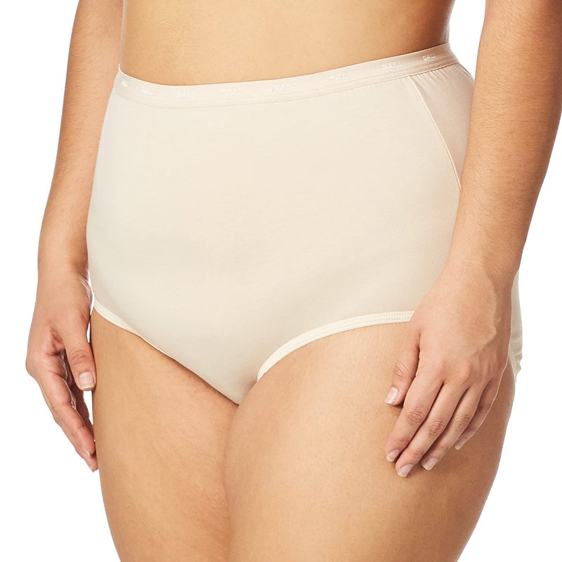 Bali womens Stretch Panty Briefs, Soft Taupe, X-Large US - Image 1