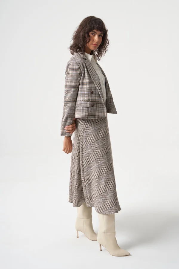 MIZALLE Plaid Woven Jacket
