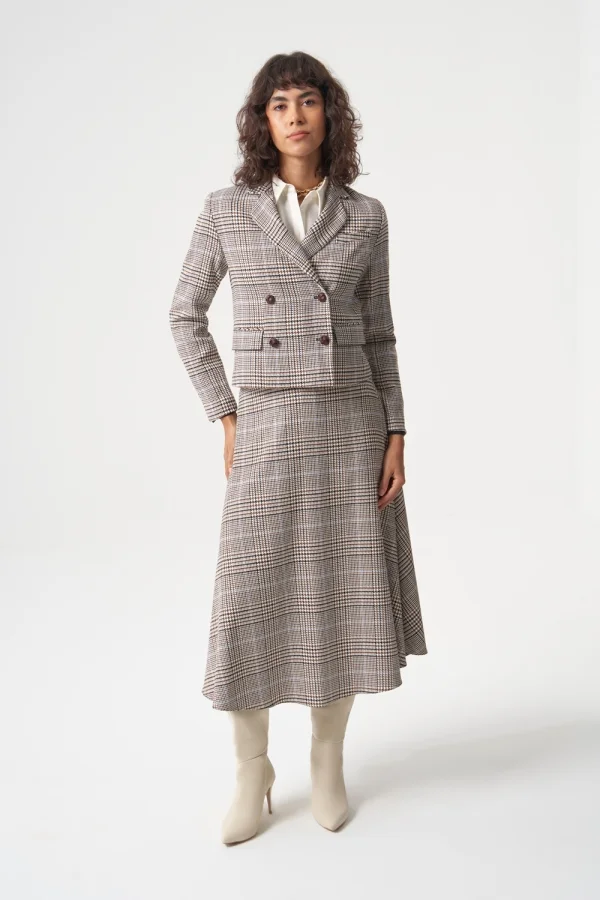 MIZALLE Plaid Woven Jacket