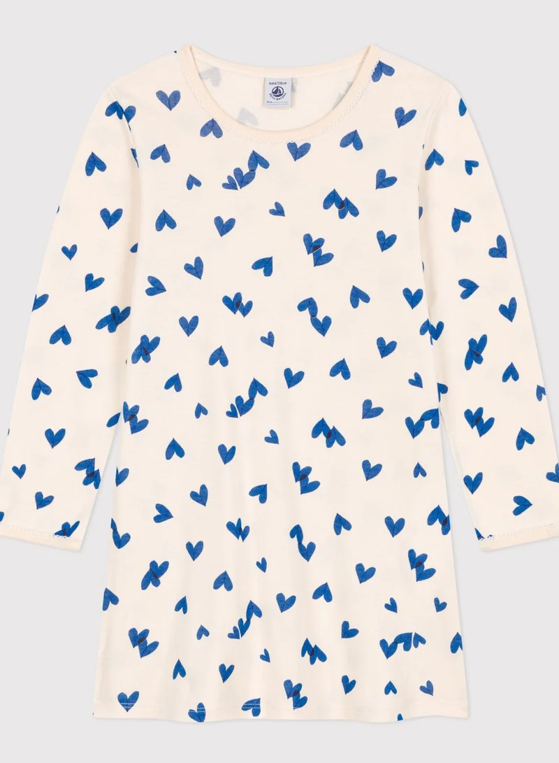 Petit Bateau Youth Heart Printed Night Dress