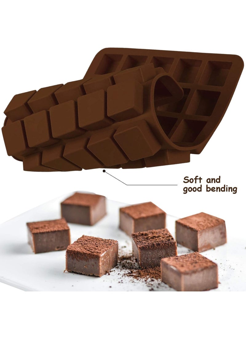 Karp KARP Silicone Candy Mold Cavity, 40 Cavity Square Flexible and Easy to Release Chocolate Mold for Homemade Caramels, Jelly, Gummy, Ice Cube, Truffles - Multicolor- Qty- 1  - Image 4