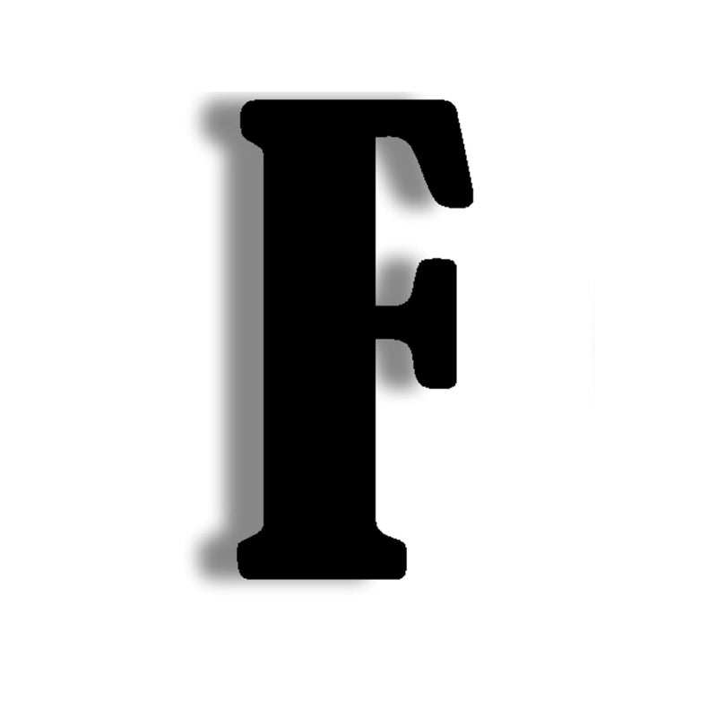 vah VAH Black Wood Polished Letter Photo Wall Hanging Decorative Alphabet with Clips F  - Image 1