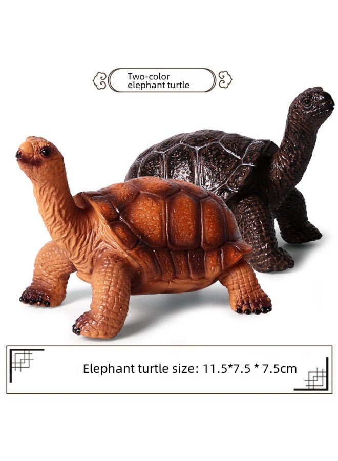 Children's Cognitive Simulation Marine Animal Model Small Turtle Turtle Elephant Turtle Leatherback Tortoise Model Toy Ornaments-Color:Ocean 50-piece Set + Delivery Storage Box - Image 3