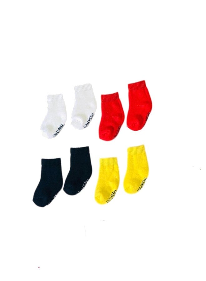 Freshfoot Cute and Colourful New Born Baby socks Set 0-12 Months (Size 0-12 Months) (Pack of 8) (Light Sade),Multicoloured (Solid Theme Boy (Pack of 8), 0-6) - Image 3
