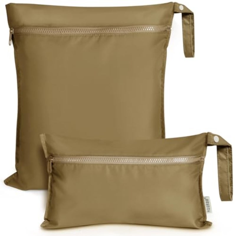 Waterproof Wet Bags for Baby Wet Dry Bags for Cloth Diaper, Swimsuit Travel, 2pcs - Image 1