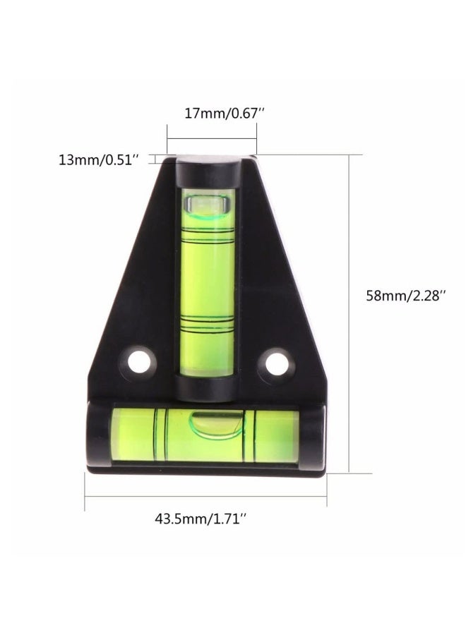 5 Pcs Small Spirit Level Set, Caravan Levelling Motorhome Gadget, Mini Level Spirit for Levelling Campervan RVs, Camper, Travel Trailer, Black - Image 4