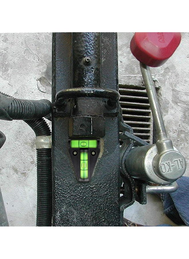 5 Pcs Small Spirit Level Set, Caravan Levelling Motorhome Gadget, Mini Level Spirit for Levelling Campervan RVs, Camper, Travel Trailer, Black - Image 2