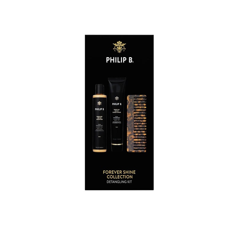 Philip B Forever Shine Collection Detangling Kit Forever shine shampoo 220ml Forever shine Conditioner 178ml - Image 5