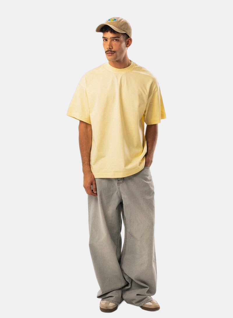 In Your Shoe Butter Yellow Oversized Tee - Image 1