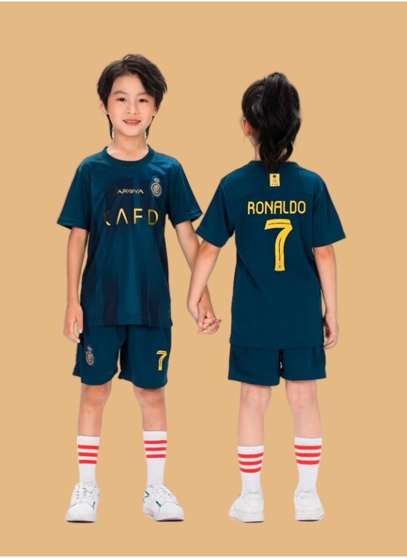 M MIAOYAN Ronaldo Riyadh away children's football jersey  - Image 1