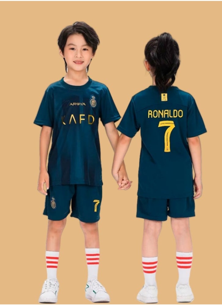 M MIAOYAN Ronaldo Riyadh away children's football jersey  - Image 2