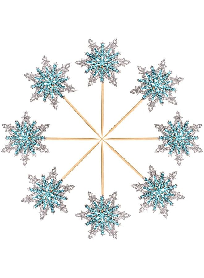 ThePartyPopper Snowflakes Cupcake Toppers Pack of 24 Pieces  - Image 4