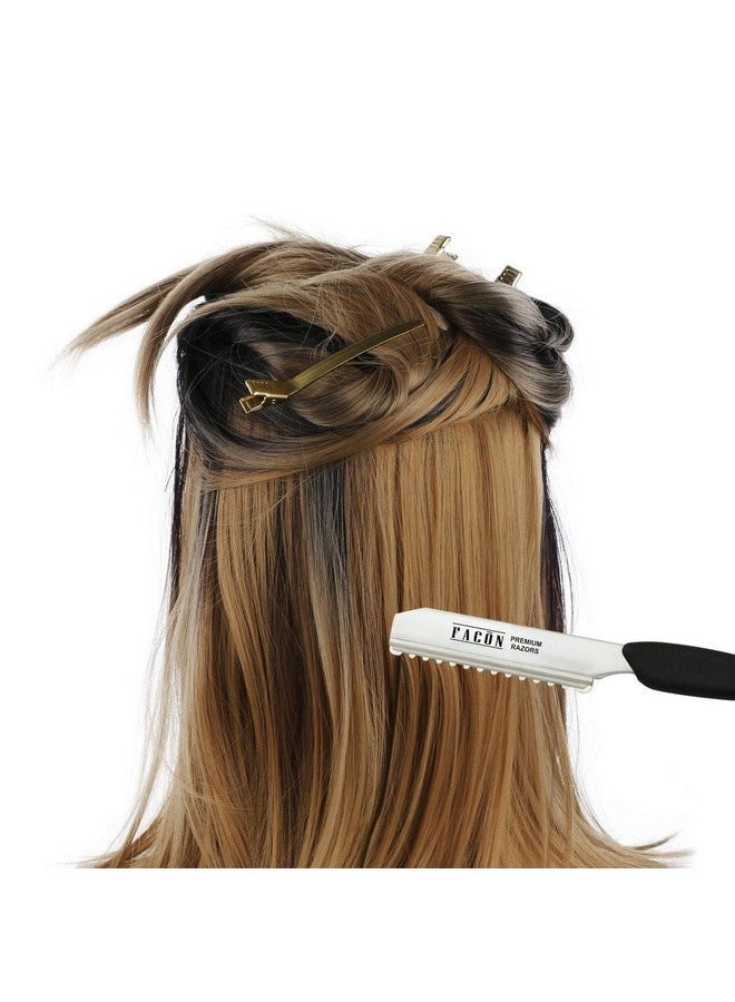 FACON Facón Professional Hair Styling Thinning Texturizing Cutting Faether Razor + 10 Replacement Blades - Image 3