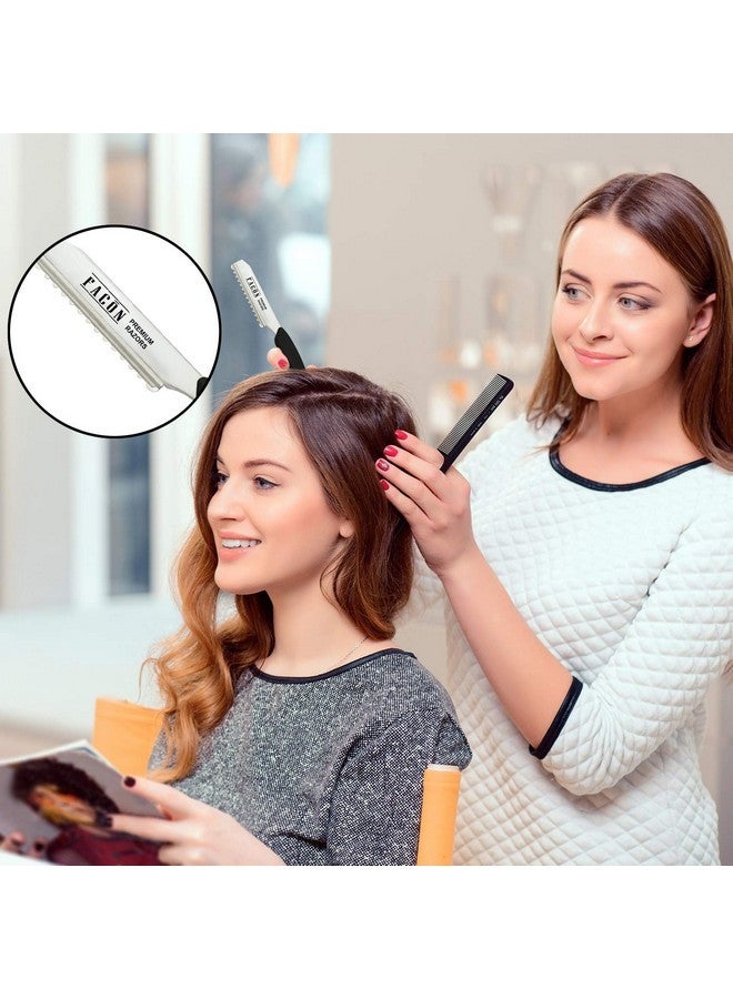 FACON Facón Professional Hair Styling Thinning Texturizing Cutting Faether Razor + 10 Replacement Blades - Image 5