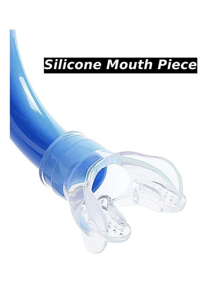 Front snorkel with silicone mouthpiece for swimming and diving (multi-colored) - Image 3