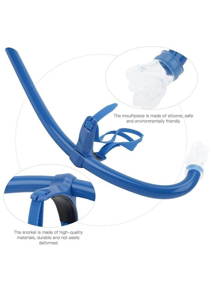 Front snorkel with silicone mouthpiece for swimming and diving (multi-colored) - Image 2