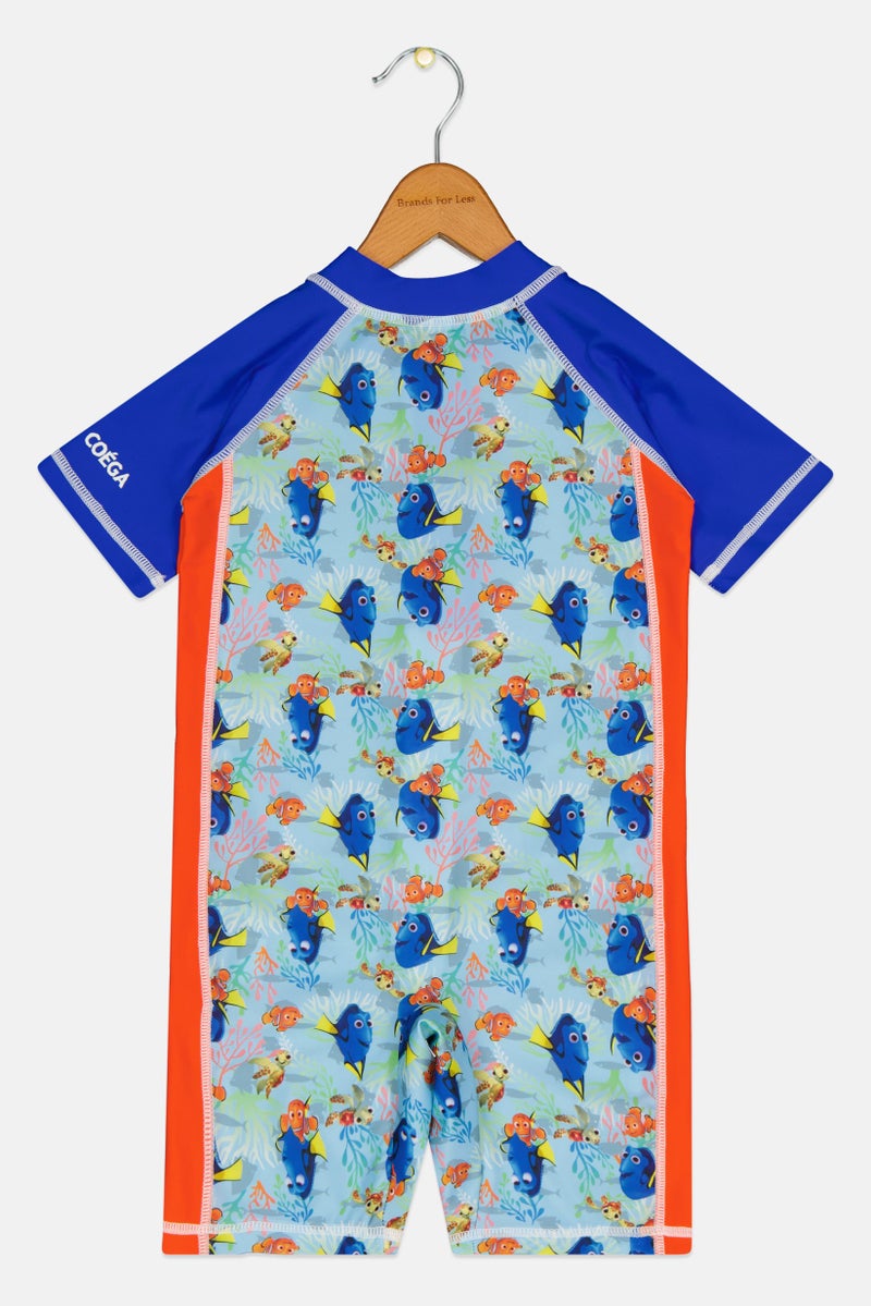 COEGA SUNWEAR Disney x Coega Toddlers Boy Allover Print One Piece Swimsuit, Multicolor  - Image 3