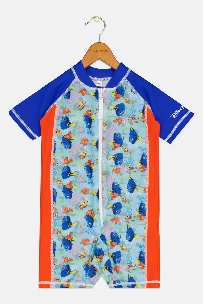 COEGA SUNWEAR Disney x Coega Toddlers Boy Allover Print One Piece Swimsuit, Multicolor  - Image 2