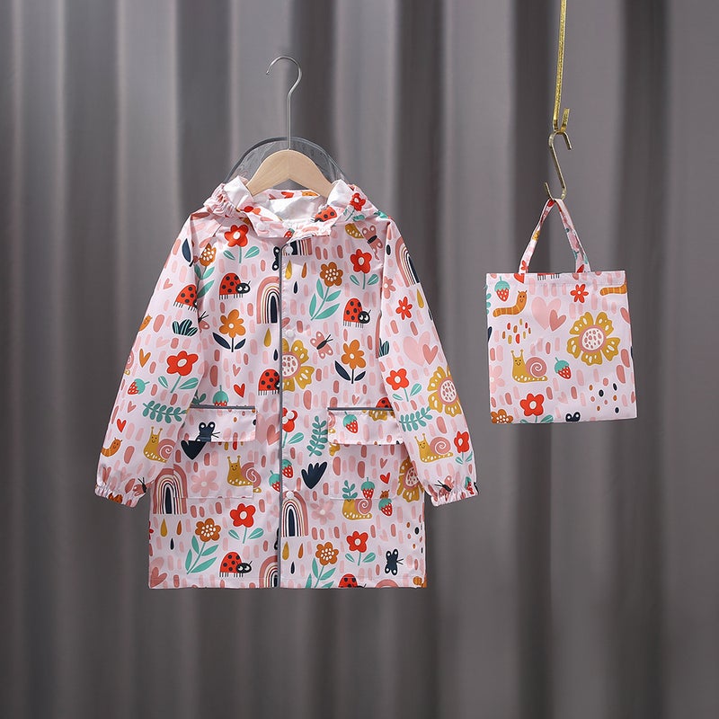 High-Quality Children'S Raincoat With School Bag For Boys And Girls, One-Piece Long Waterproof, Windproof And Snowproof Poncho For Infants And Toddlers - Image 1