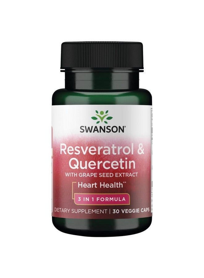 Swanson Resveratrol & Quercetin 30 Veg Capsules - Image 1