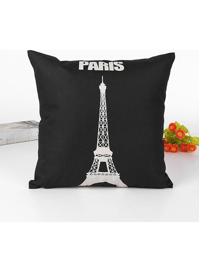 NIBEMINENT Decorative Thick Cotton Cushion Cover Black/White