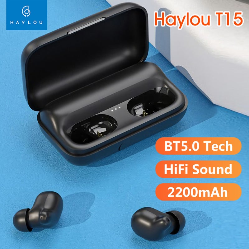 Haylou Stereo Bluetooth Wireless In-Ear Headphones Black - Image 2