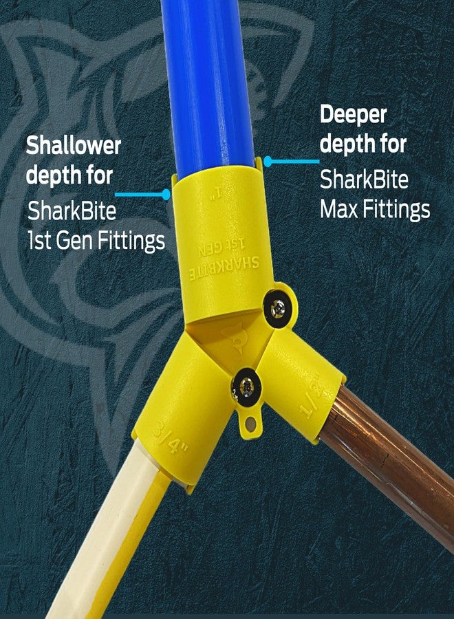 SharkBite 1/2 Inch to 1 Inch Depth Gauge and Pipe Deburring Tool, Copper, PEX, CPVC, PE-RT, HDPE, UR702A - Image 5