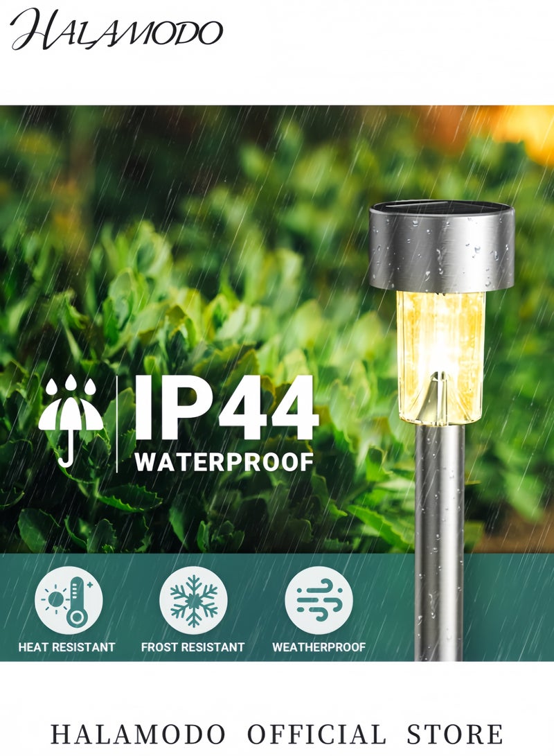 HALAMODO 10-Piece LED Outdoor Solar Light Black/Clear 5.5x36.5centimeter - Image 4