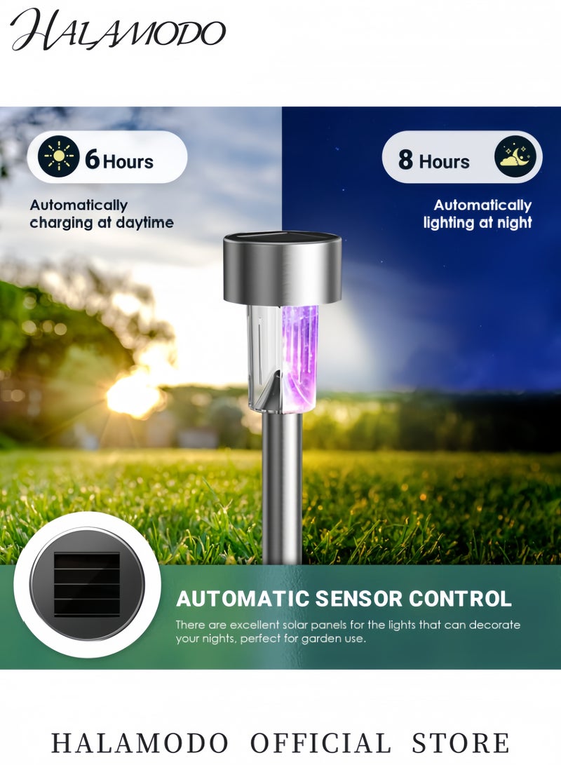 HALAMODO 10-Piece LED Outdoor Solar Light Black/Clear 5.5x36.5centimeter - Image 3