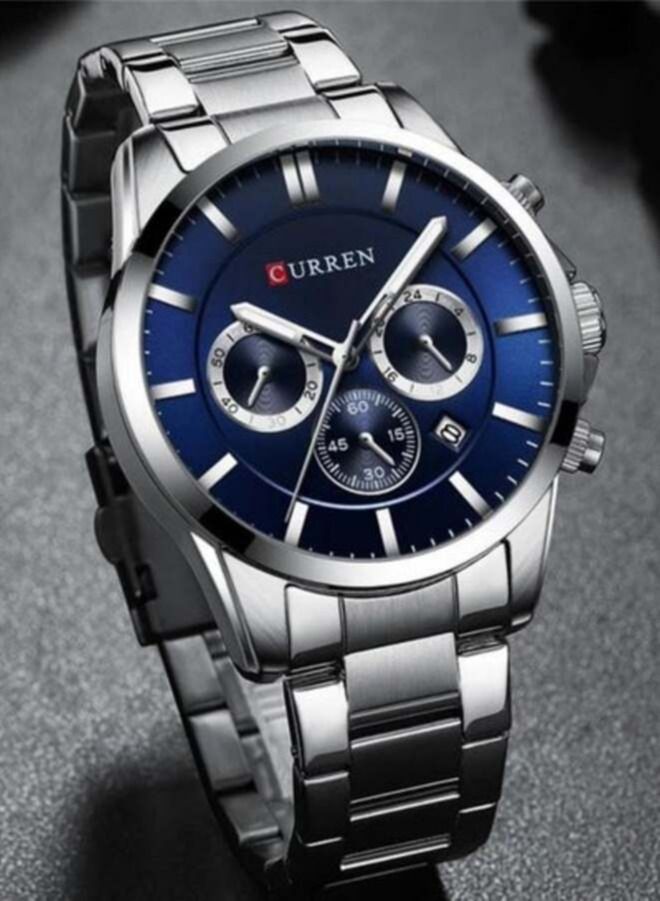 كارين الرجال ساعة كوارتز مقاوم للماء مضيئة الفولاذ المقاوم للصدأ حزام ساعة الموضة عاشق هدية - Image 2