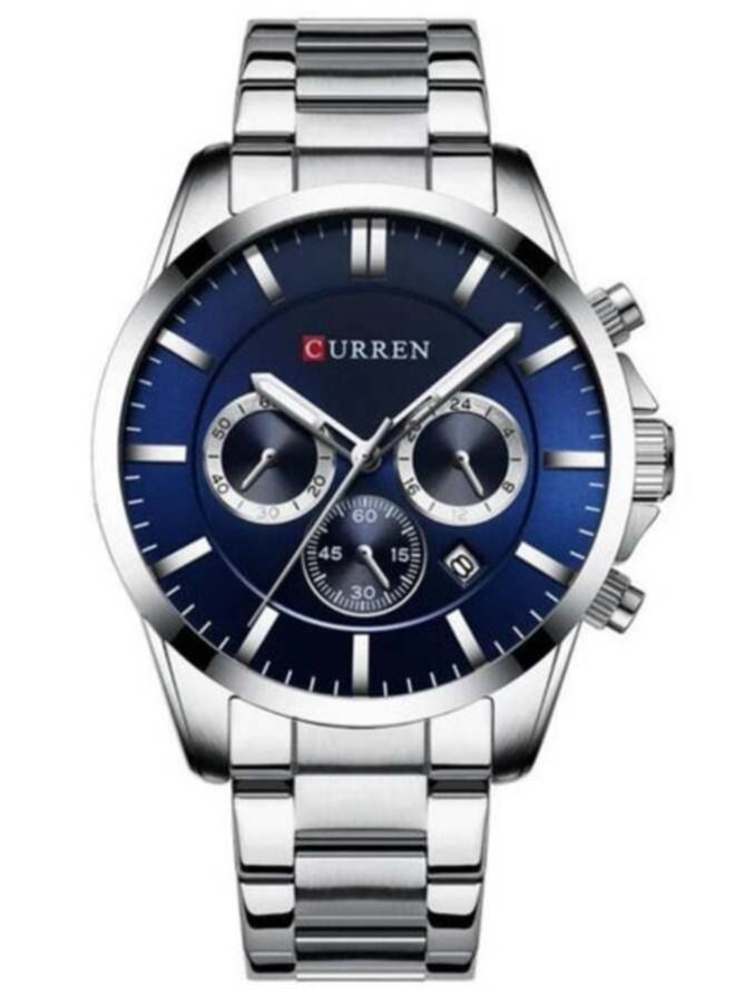 كارين الرجال ساعة كوارتز مقاوم للماء مضيئة الفولاذ المقاوم للصدأ حزام ساعة الموضة عاشق هدية - Image 1