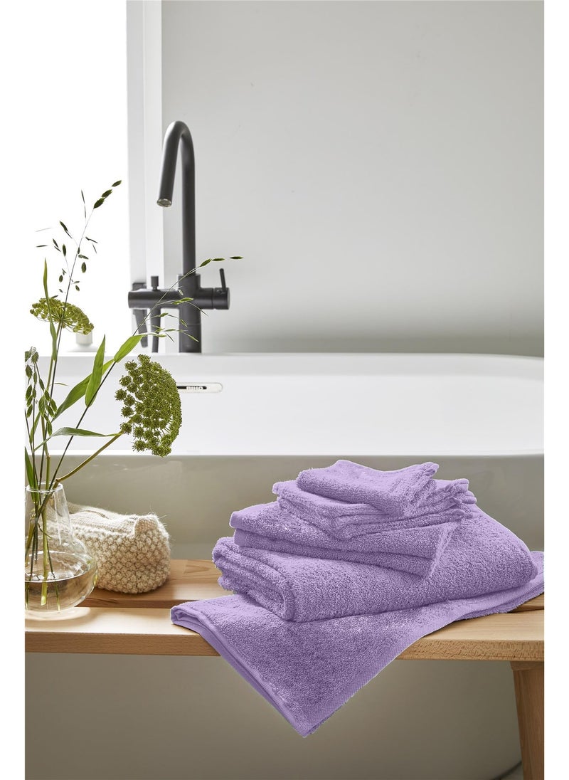 سيجنولا منشفة حمام سيجنولا 50×90 سم موف سادة، قطن 100%. - Image 5