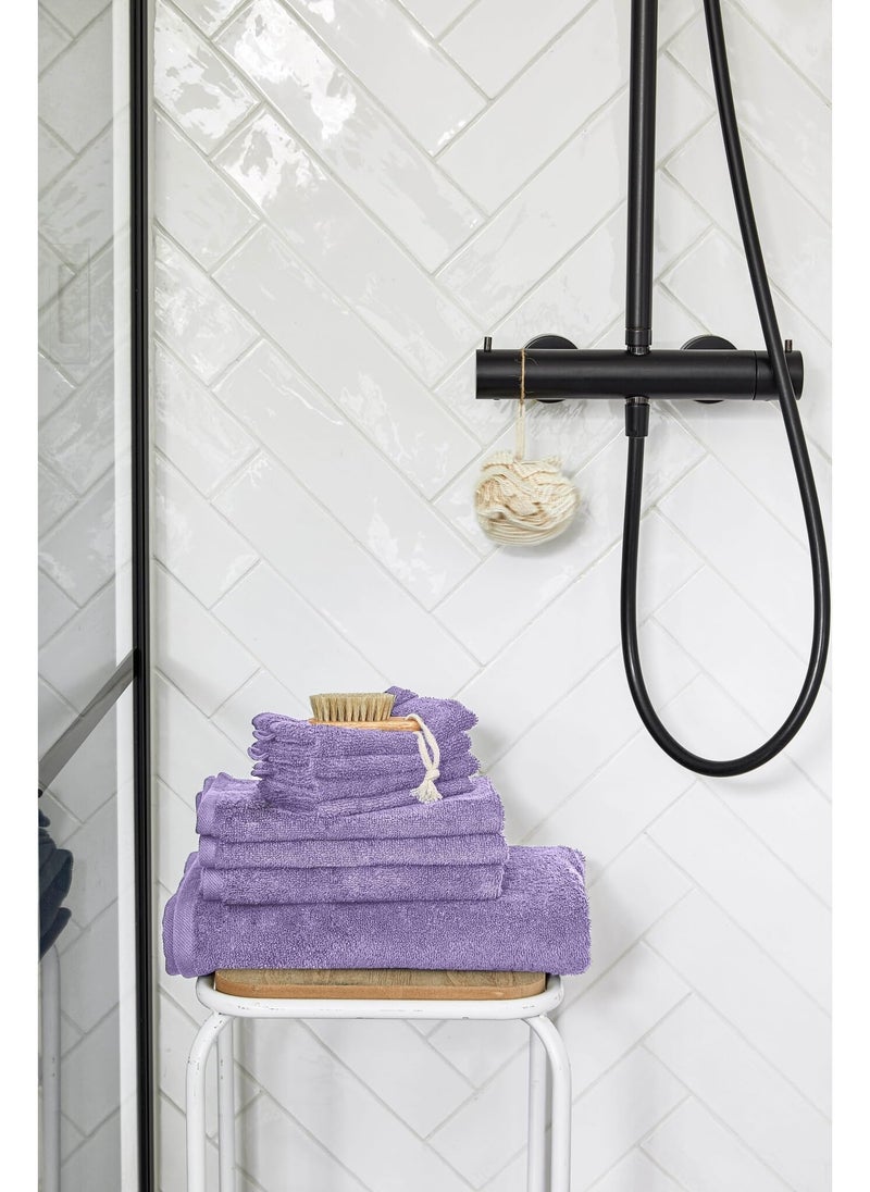 سيجنولا منشفة حمام سيجنولا 50×90 سم موف سادة، قطن 100%. - Image 3