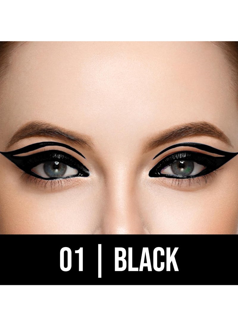 COLORS QUEEN Extreme Color Kajal 01 Black Night 0.4g Smooth One Stroke Ultra Creamy Non Transfer Smudge Proof Waterproof Women Lasts Up to 16hrs  - Image 2