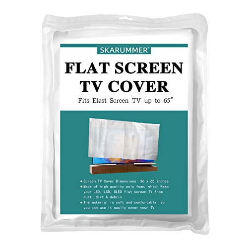 SKARUMMER Foam Flat Screen TV Cover Fits Up to 65''W x 36''H, Flat Screen TV Protection During House Moving, Storing, or Home Renovation - Image 1