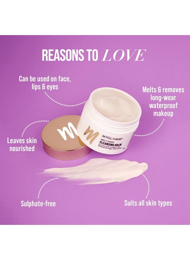 MyGlamm Melt Away Cleansing Balm | Sulphate Free Waterproof Makeup Remover, Nourishes & Hydrates Skin Enriched With Sunflower Oil & Bisabolol (45G)  - Image 4