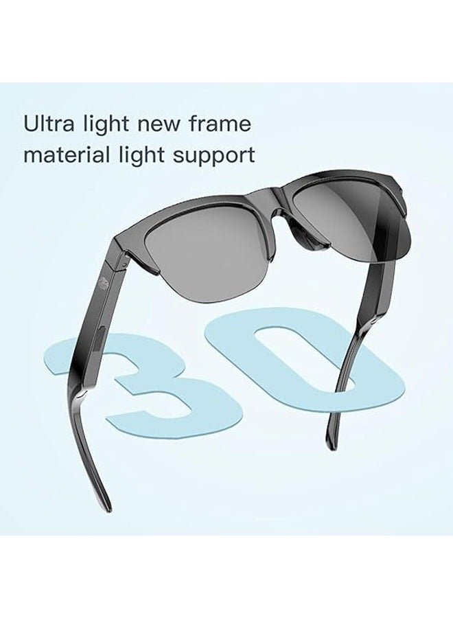 Men's audio sunglasses, smart glasses, smart polarized sunglasses, wireless sunglasses with voice control, UV protection sunglasses with microphone and speaker - Image 4