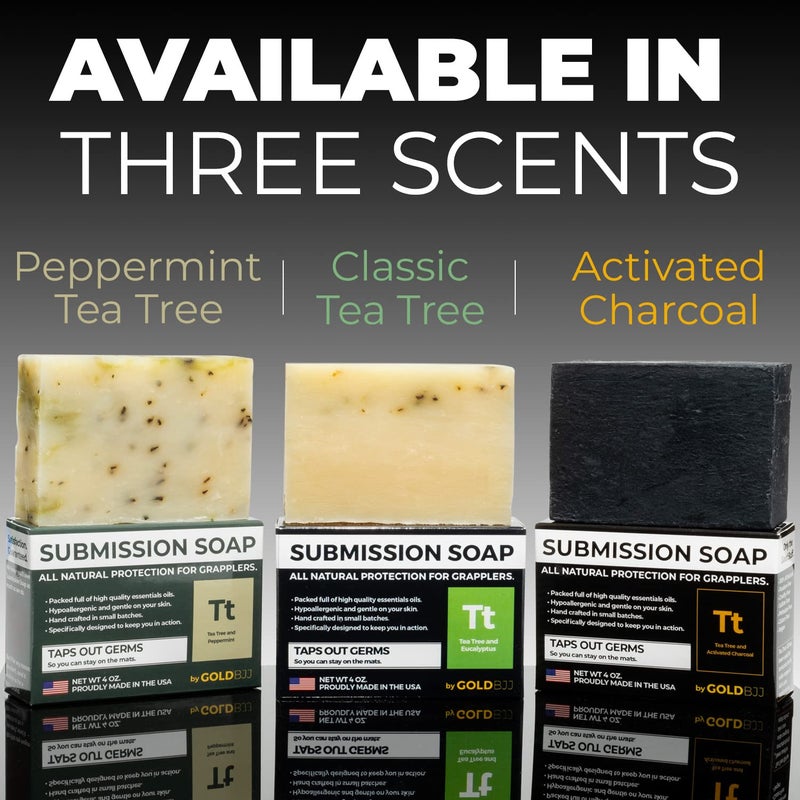 Gold BJJ Premium Tea Tree Oil Soap - USA Made Bar Soap for BJJ, Jiu Jitsu, Wrestling, and Grappling (5-Pack of 4 Ounce Soap Bars, Classic Tea Tree) - Image 2