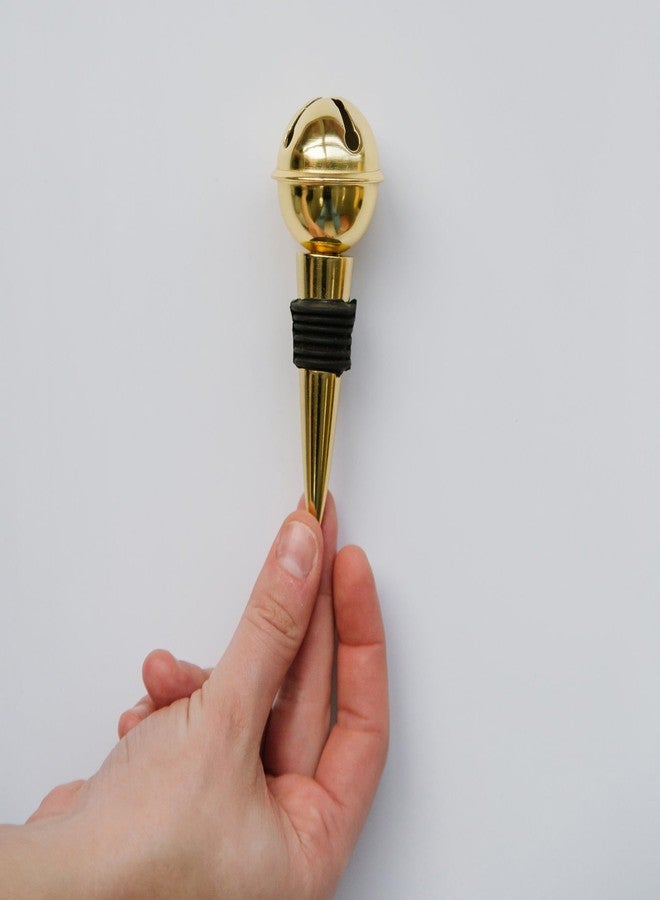 ماري سكوير 46953 سدادة زجاجة نبيذ معدنية على شكل جرس الغابة من رقائق الذهب مقاس 5 بوصات، إكسسوار بار لعيد الميلاد - Image 3