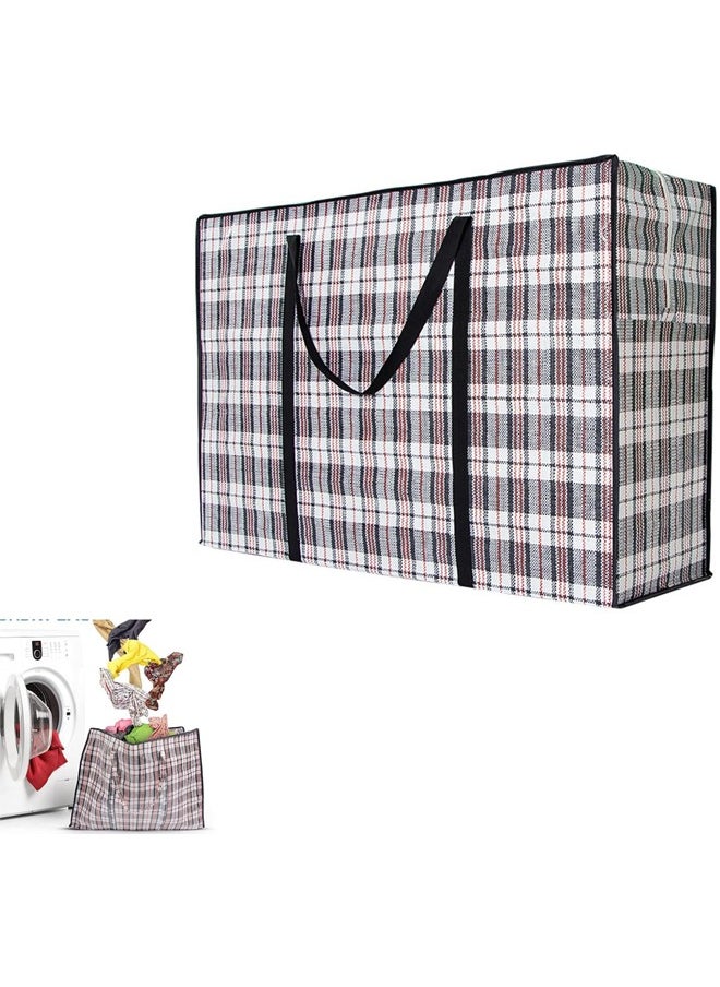 DUNISO 6 Pcs Laundry Bag，Heavy Duty Storage Bags,Reusable Strong Clothes Storage Bags,Super Sturdy And Durable, Waterproof And Moisture-Proof,Large Laundry bags with Zips Storage Bags Best for Moving House Clothing & Wardrobe Storage Packing,70*50*25cm  - Image 1