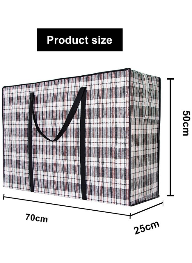 DUNISO 6 Pcs Laundry Bag，Heavy Duty Storage Bags,Reusable Strong Clothes Storage Bags,Super Sturdy And Durable, Waterproof And Moisture-Proof,Large Laundry bags with Zips Storage Bags Best for Moving House Clothing & Wardrobe Storage Packing,70*50*25cm  - Image 2